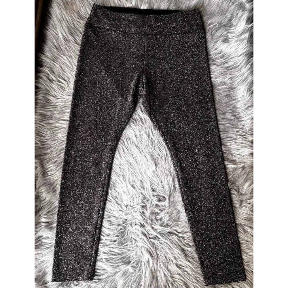 Wild Fable Leggings Sz XXL Jegging Black Silver Metallic Skinny Pants Plus Size